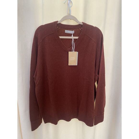 Everlane Men’s The Recashmere V-Neck Sweater Cashmere/Merino Wool Sz XXL - Picture 1 of 4